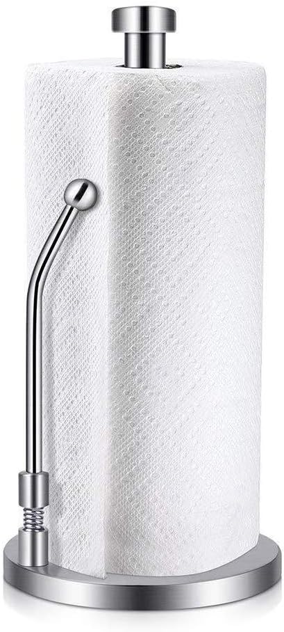 Awekris Paper Towel Holder Countertop Kitchen Towels Napkin Holder Stainless Steel