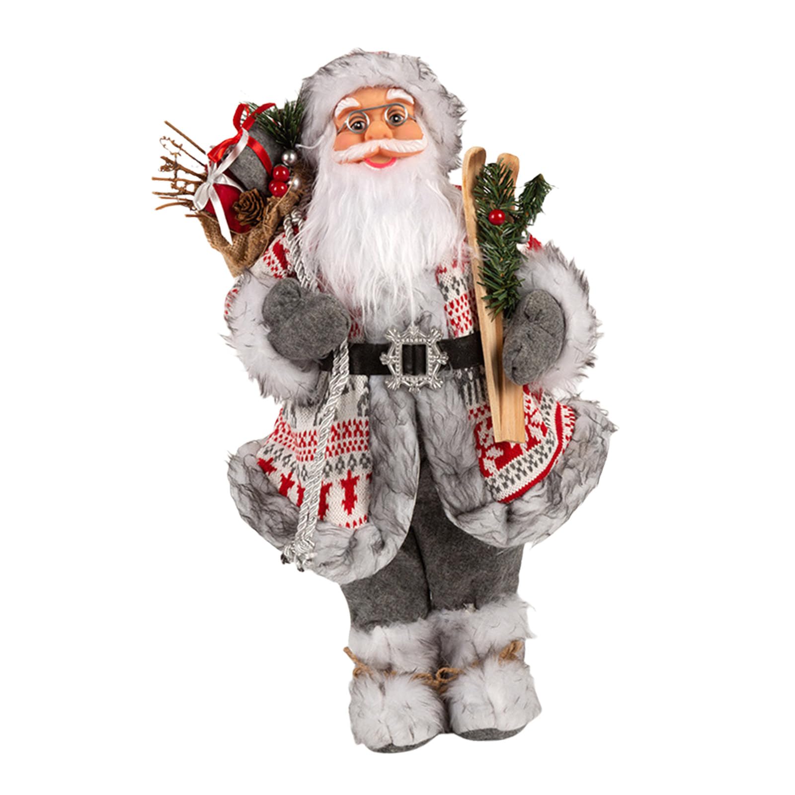 Elnwnnkc Festival Plush Santa Toy Ornament Enchanting Santa Plush Toy Tabletop Ornament Christmas Scene Setter Decoration Craftsmanship