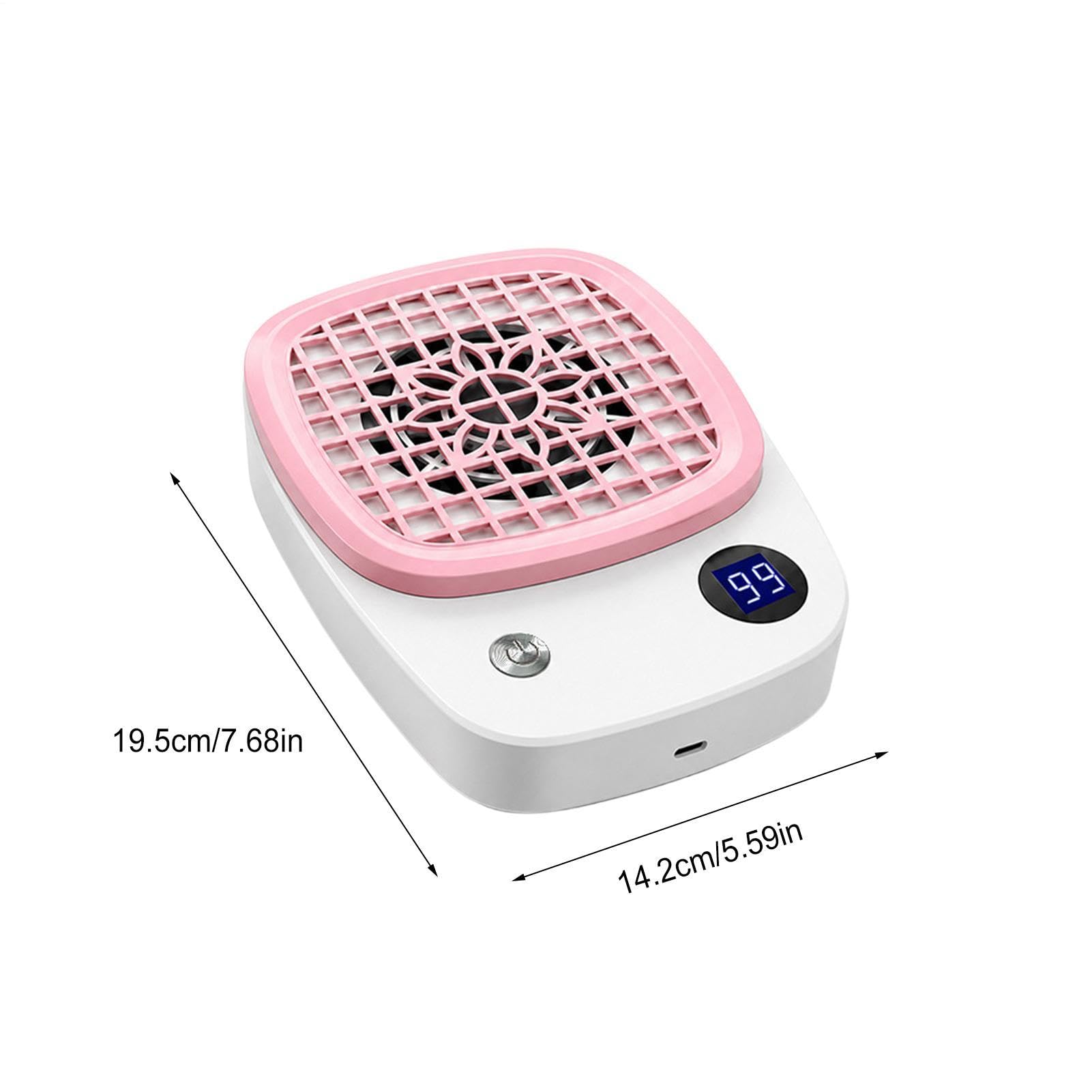 Colector de polvo de uñas de 4000 rpm para manicura, extractor de succión