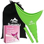 Sunany Female Urination Device, Reusable Female Urinal Silicone Women Pee Funnel Allows Women to Pee Standing Up, Portable Womens Urinal is The Perfect Companion for Camping,Outdoor,TravelGreen