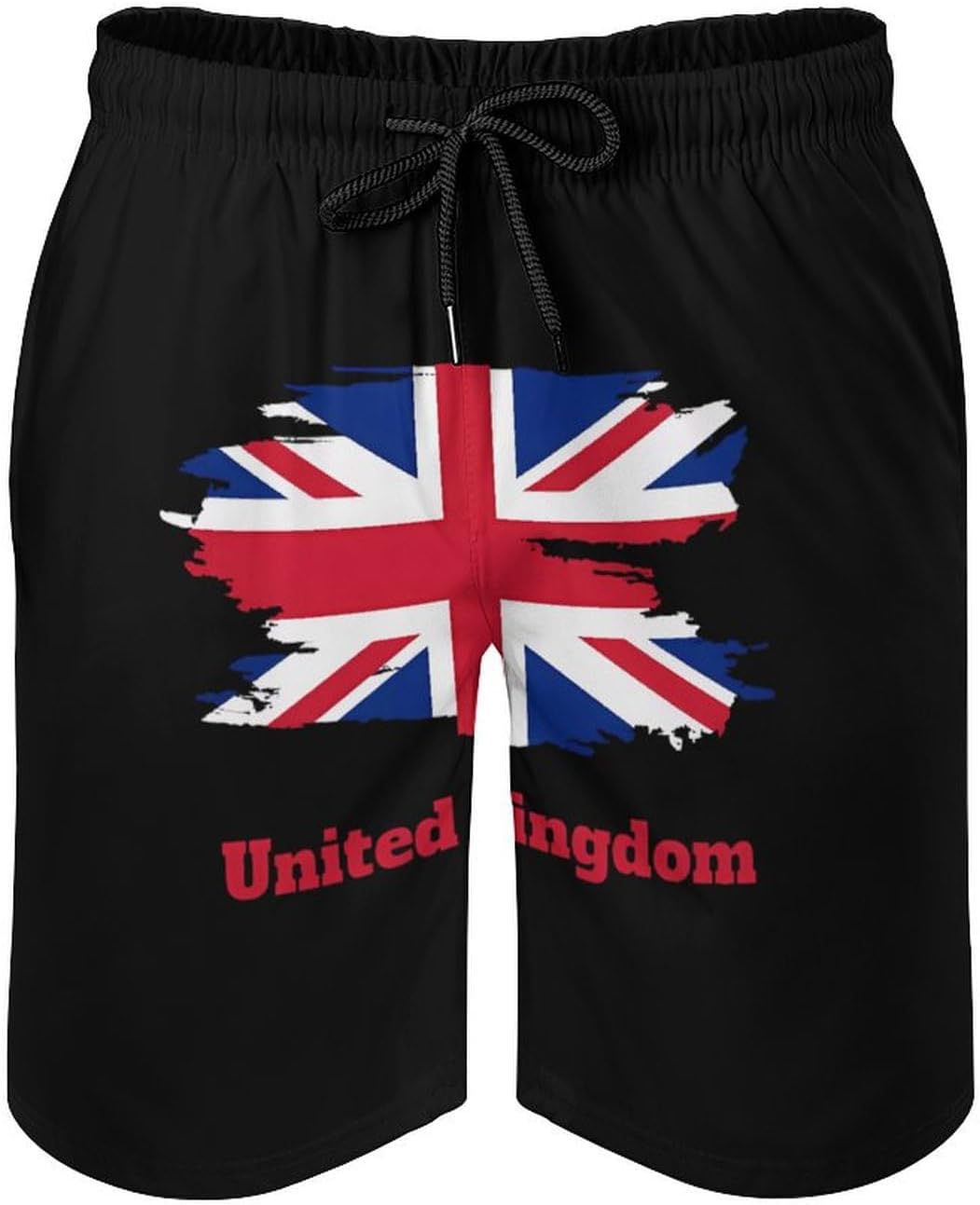 United Kindom Flag Casual Men's Swim Trunks Novelty Summer Beach Shorts Swimwear with Pocket
