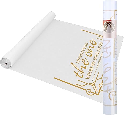 Miniatura 6 de HEALON Camino de pasillo de boda blanco para ceremonia de boda, incluye cuerda para bodas en interiores o exteriores, bailes de graduación y