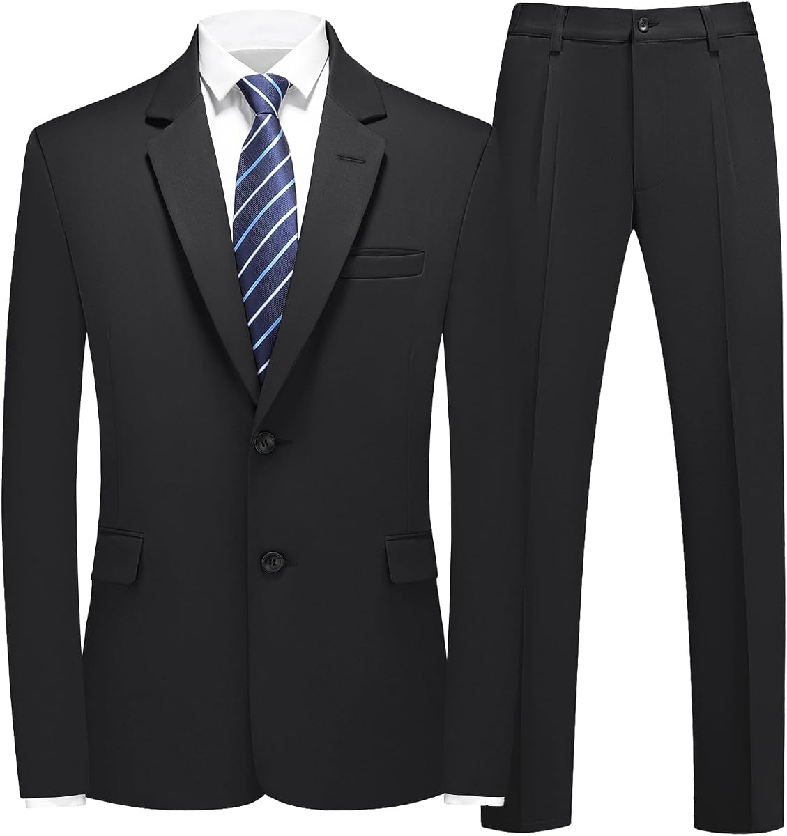 Men's Suits Classic Fit 2 Piece, Regular Fit Formal Suits for Men | Notch Lapel, Two Button, Flap Pocket, for Business, Wedding, Meeting, Interview, Office, Party, Dinner and Casual Ocassions
