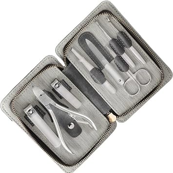 Manicure Set Pedicure Kit Nail Clipper Stainless Toenail Cutter Tools Portable Travel with PU Case