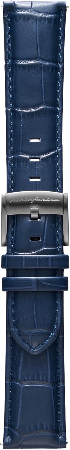 pininfarina Croc Leather Watch Strap 22mm – Genuine Italian Leather Watch Band for Men with Quick Release & Stainless Steel Buckle – Crocodile Pattern Watch Strap Replacement