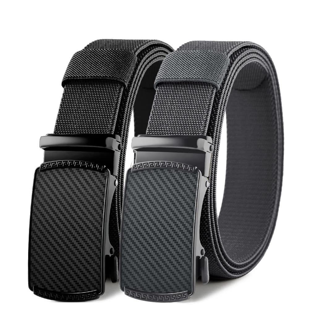 FOOOZMen's Elastic Belt Tough Stretch Military Belt Soft Nylon Sports Accessories Men Women