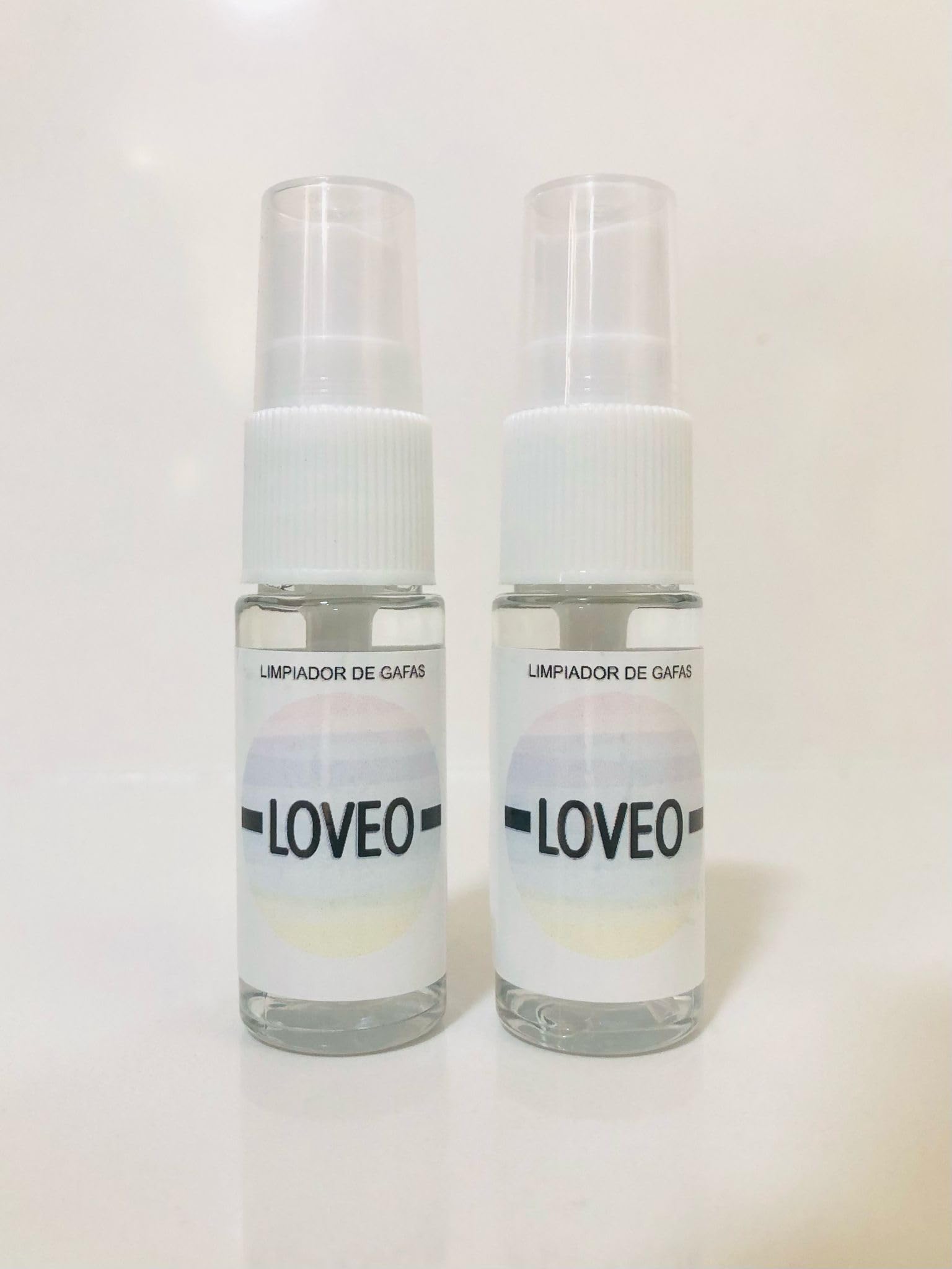 Limpiador de gafas, Pack con 1L para rellenar los 2 pulverizadores de 17mL, 2 Gamuzas de Máxima Calidad, Diseño Arcoíris