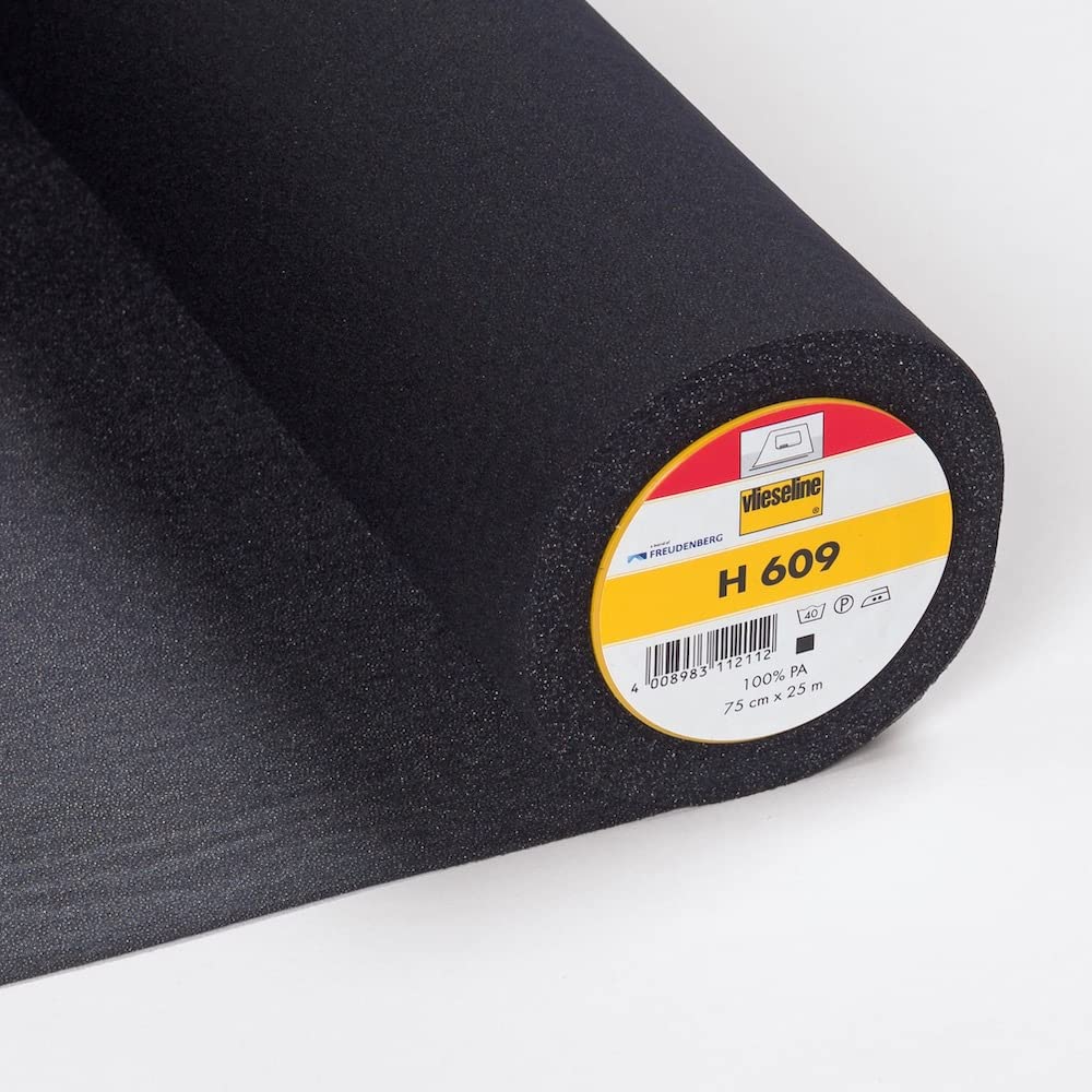 Higgs & Higgs Black Vlieseline Fusible Knit Interfacing/Interlining 609 Metre