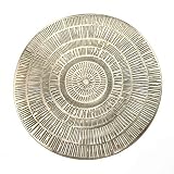 JASHII Round Paper Woven Placemats, 15-inch, Set of 6, 100% Paper Fiber, Decorative Rope Mesh Place