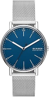 Skagen Signatur Herrenuhr, Quarz-Dreizeigerwerk mit Edelstahlarmband