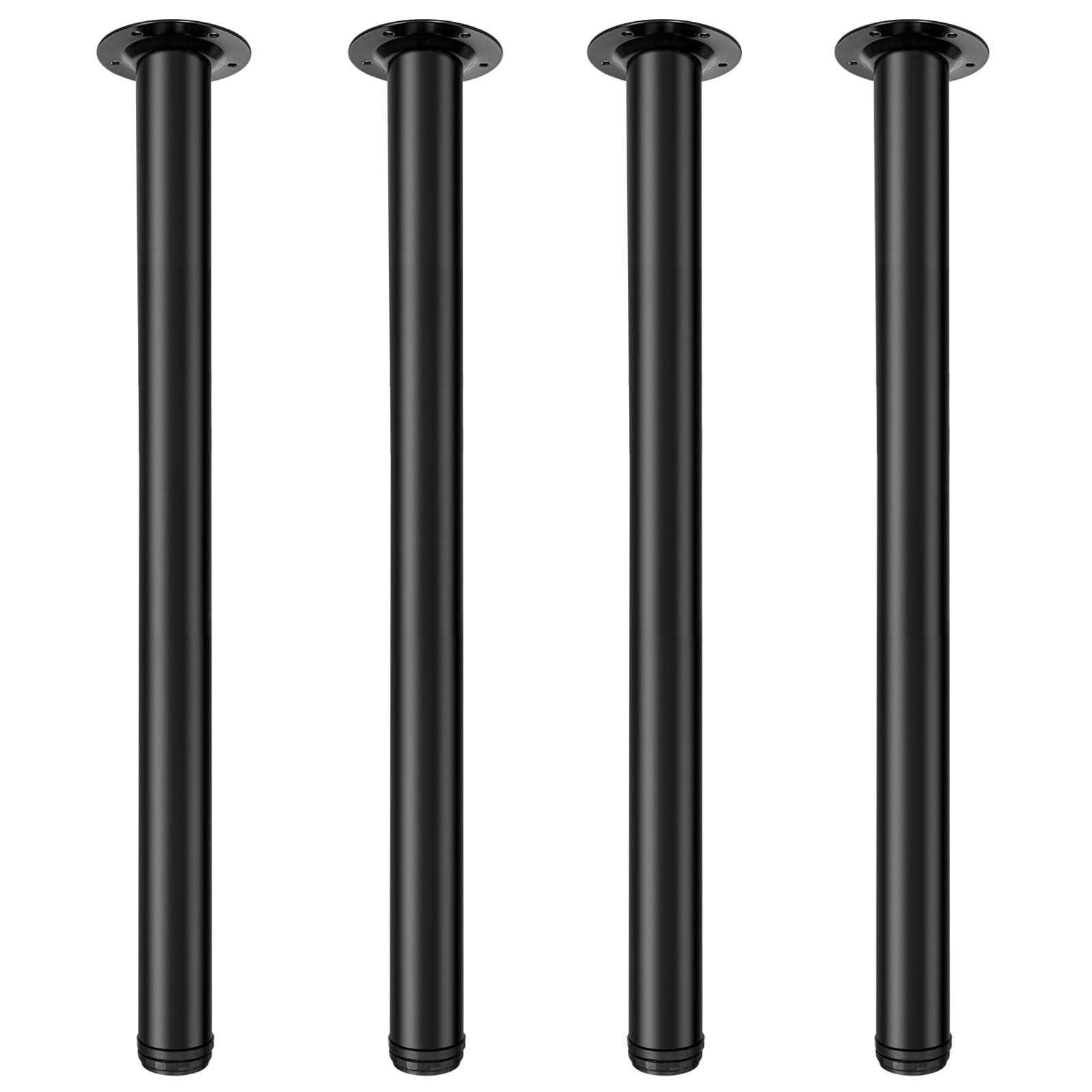 Jahof Adjustable Table Legs 70 cm, Metal Furniture Legs Dining Table, Office Desk, Workbench, Ø50mm, Set of 4, (70cm, Black)