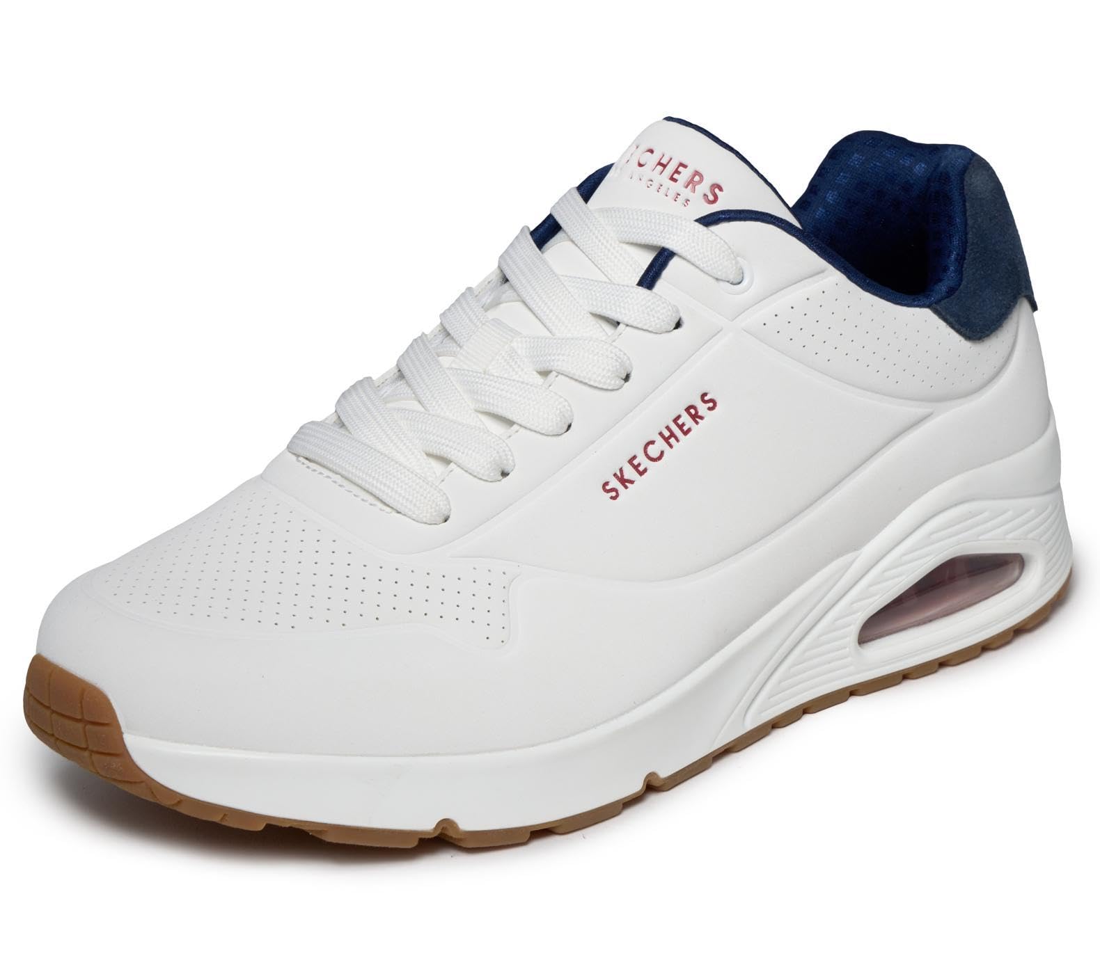 Skechers Men's White Airplane Sneaker - Sneakers - 9 Uk - Shoes