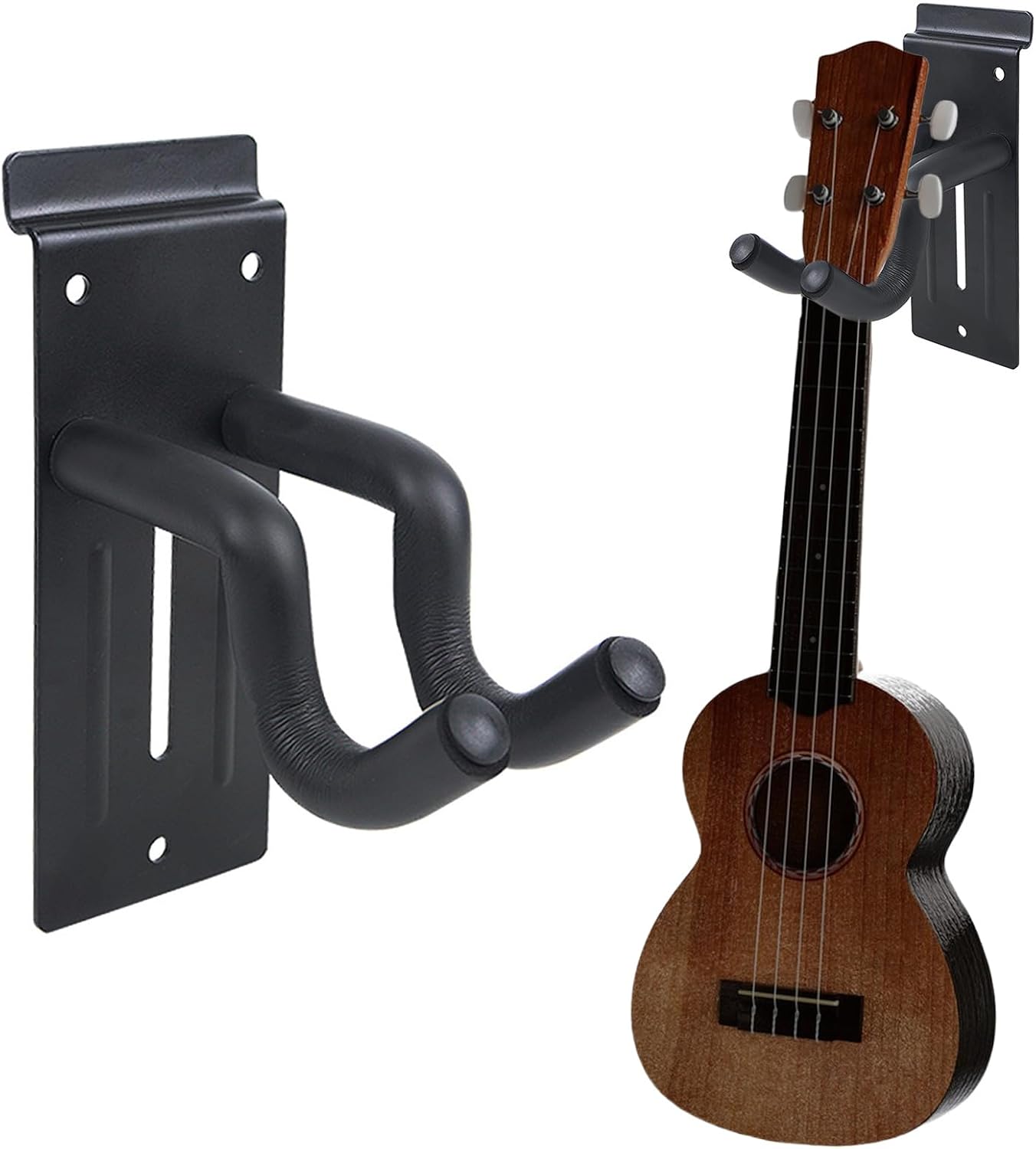 Guitar Wall Mount Hanger Guitar Hook Holder with Nonslip Pad, Display Bracket Stand for, Bass, Mandolin Musical Instrument Wall Mount Rack image 2