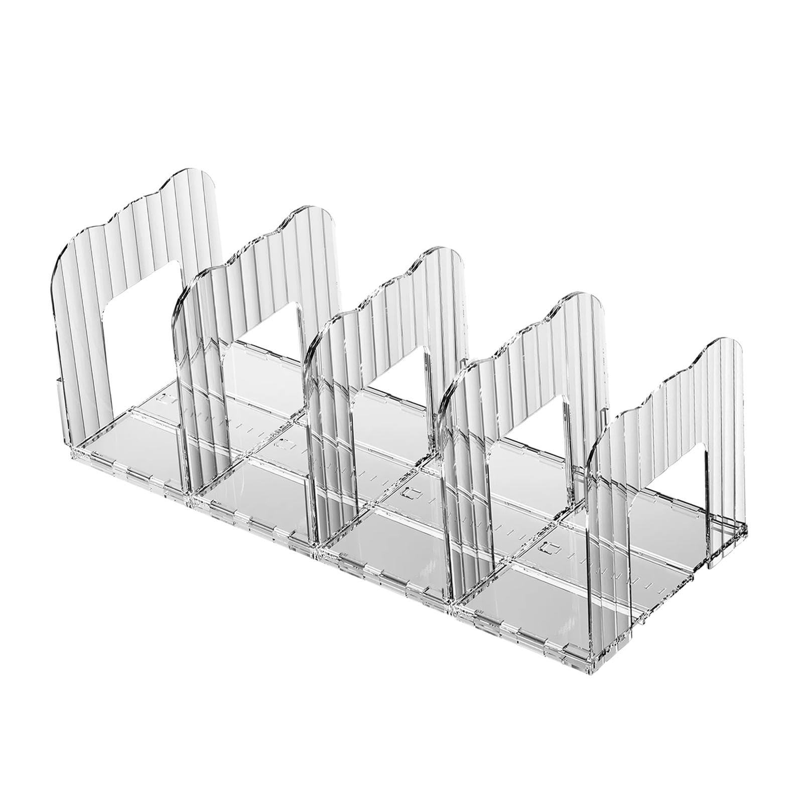 F Fityle Organizer per Borse per Armadio, divisore per mensole, Robusto Organizer per Borse, divisore per Borse, Portafogli e borsette per Camera da Letto, Bianco Trasparente 4 Griglie