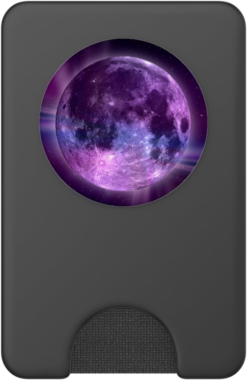 Colourful Lyfe Purple Moon Cosmos Universe Design PopSockets PopWallet for MagSafe