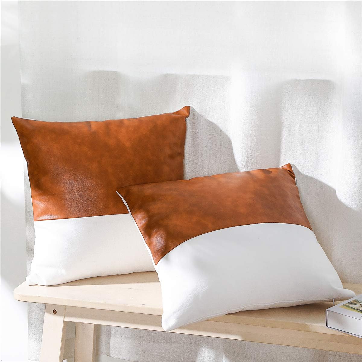 modern leather pillows
