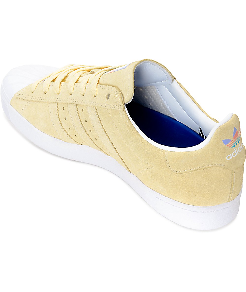 adidas Superstar Vulc Adv CG4838 - Pastel Yellow - US Mens 7.0