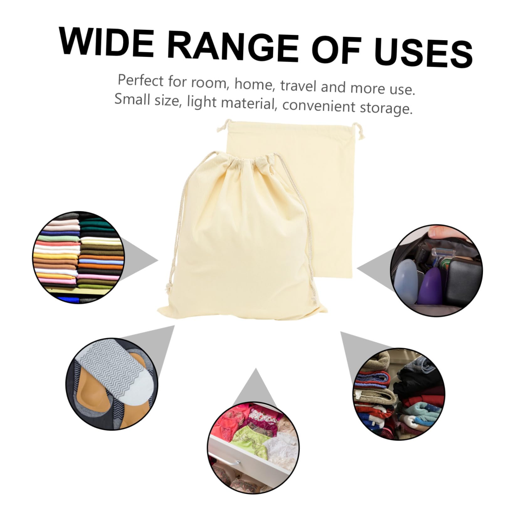 TOYANDONA 2pezzi Borsa per Bucato in Tela Sacchetto per Biancheria Coulisse Borsa per Vestiti Sporchi Sacchetto per Conservazione Organizer per Vestiti Pratico per Stanza e Viaggi Lavabile