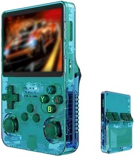 YUYQAQ Keyboy R36S - Consola de juegos retro de mano con 128G integrado, más de 21000 juegos clásicos, sistema Linux, pantalla IPS de 3.5 pulgadas, color verde