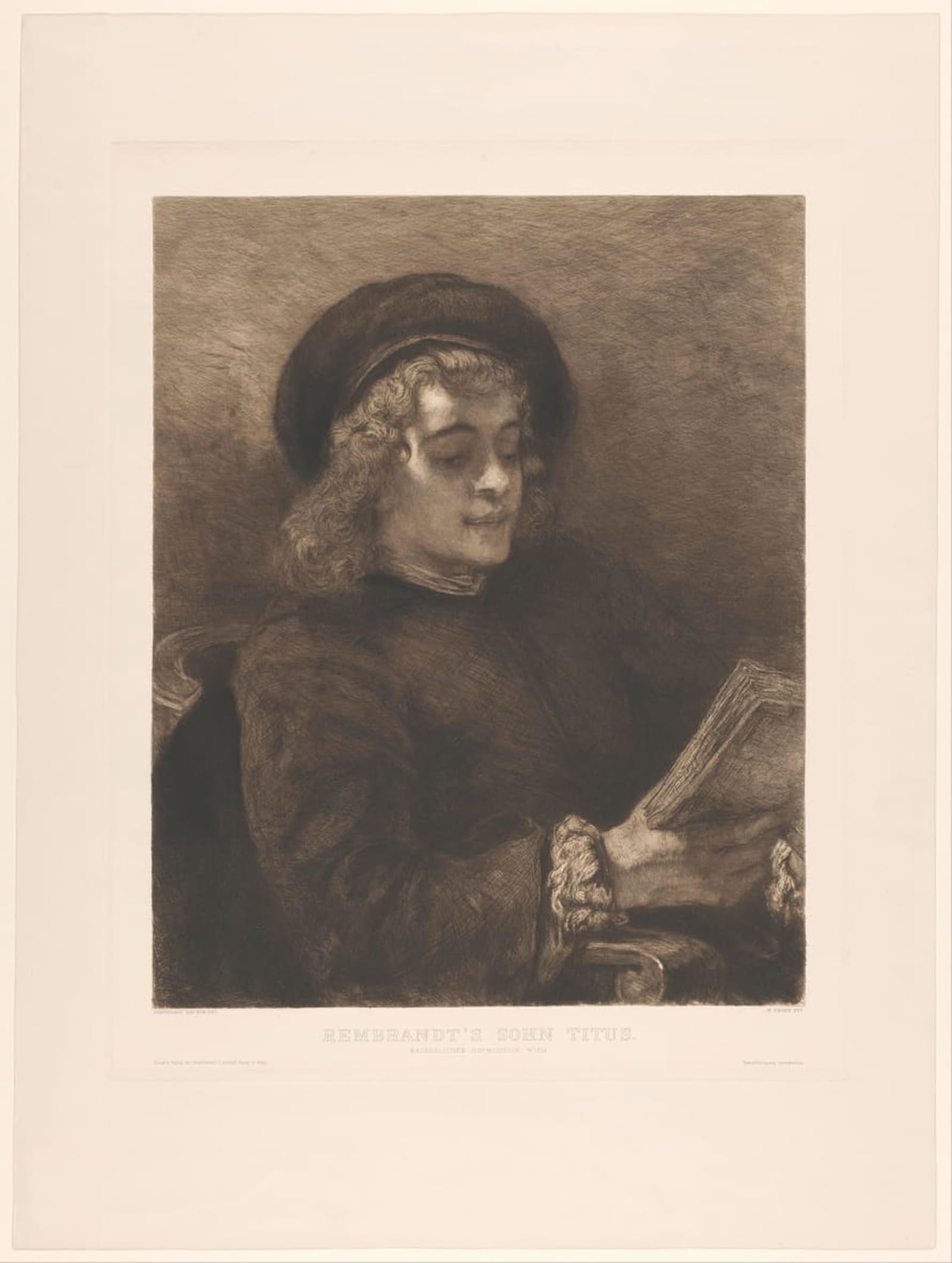 SERENDIPITP Aesthetic Poster Photo Wall Print Retro Picture Rembrandt's son titus. Naar rembrandt. by William Unger Modern Wall Artwork for Home Decor 60x90cm