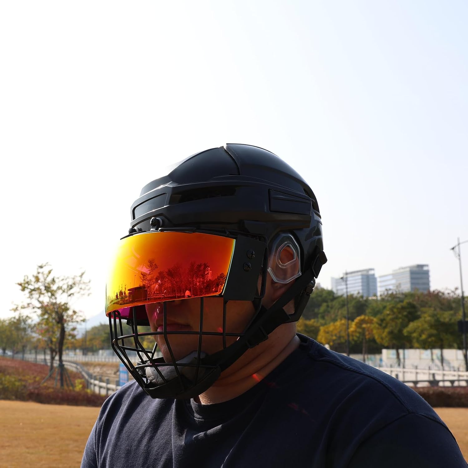 GY Hockey Helmet Cage & Face Shield Protector Combo