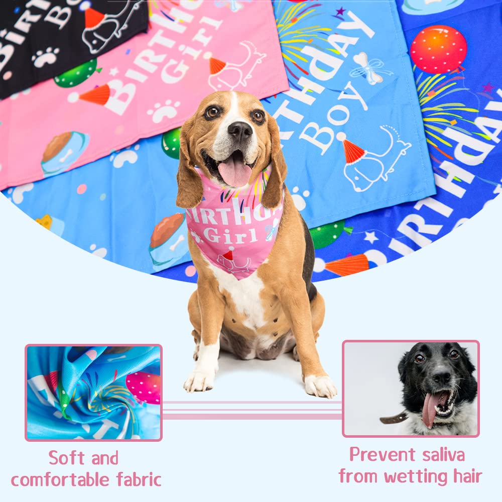 Hunde-Geburtstags-Halstuch 'Birthday Girl' – Baumwolle, Verstellbar, In Rosa, Größen S–XL Für Alle Hunde