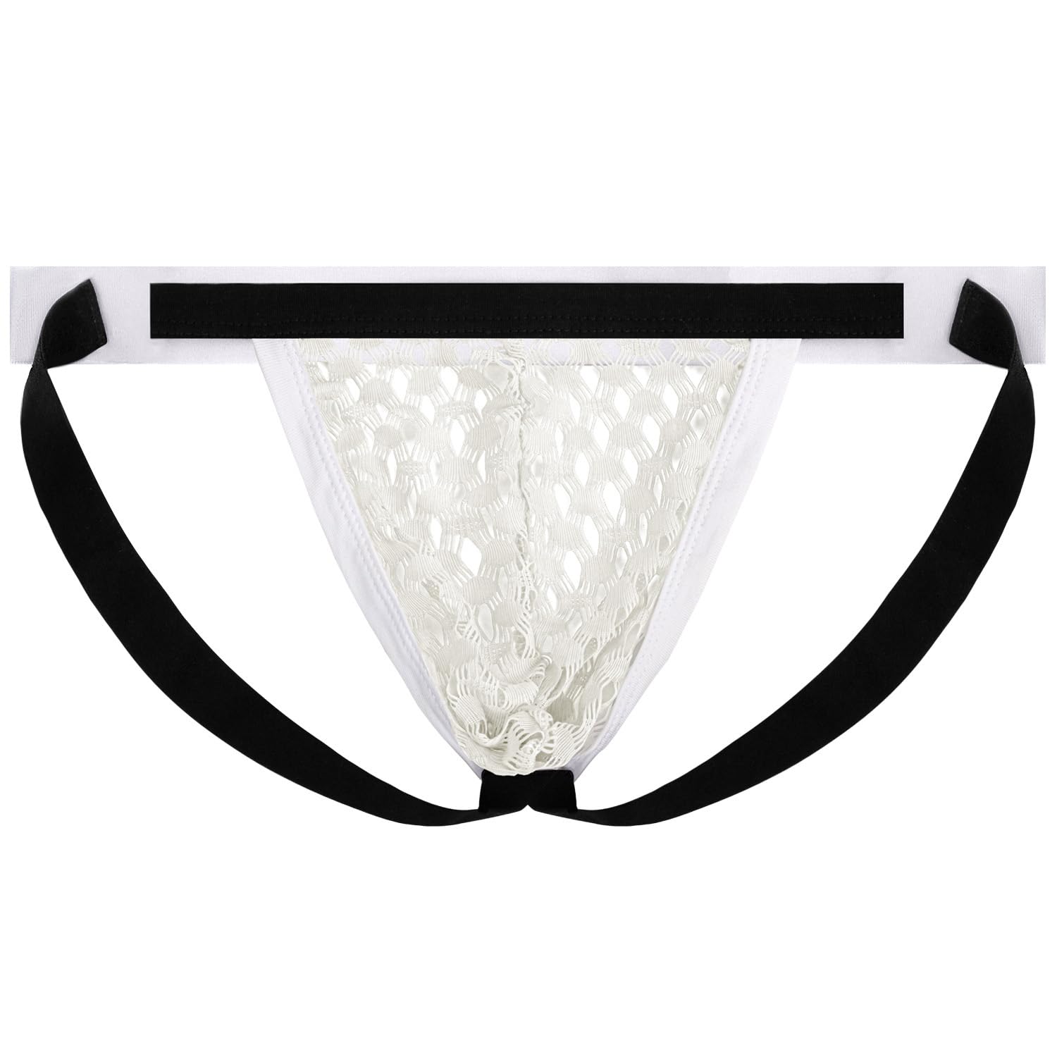 JOCKLANDMen's Sexy Low Rise Jockstrap with Visible Mesh, Breathable Jock Strap Athletic Supporters Thong Underwear