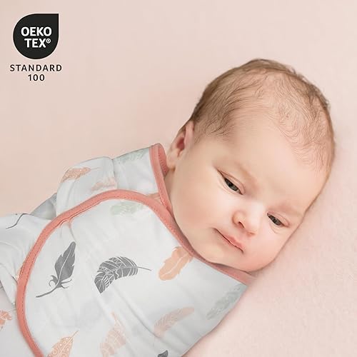 Miniatura 2 de Saco de dormir orgánico para bebé, paquete de 3 pañales para recién nacidos, artículos esenciales para bebés, bebés de 0 a 3 meses, 100% algodón,