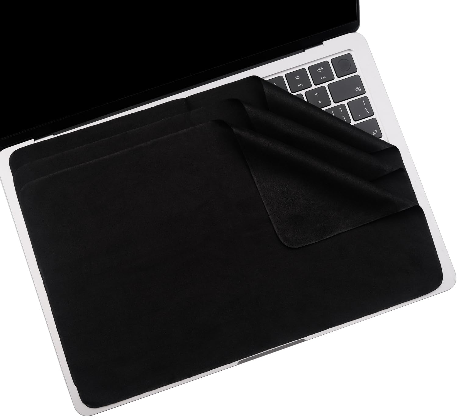 MUBUY-GOL 3 Pack Microfiber Liner Cleaning Cloth 13" with Screen Keyboard Imprint Protection, Laptop Keyboard Protector Compatible with MacBook Neo13/Pro13 /Air 13" and MacBook Pro 14"-Black