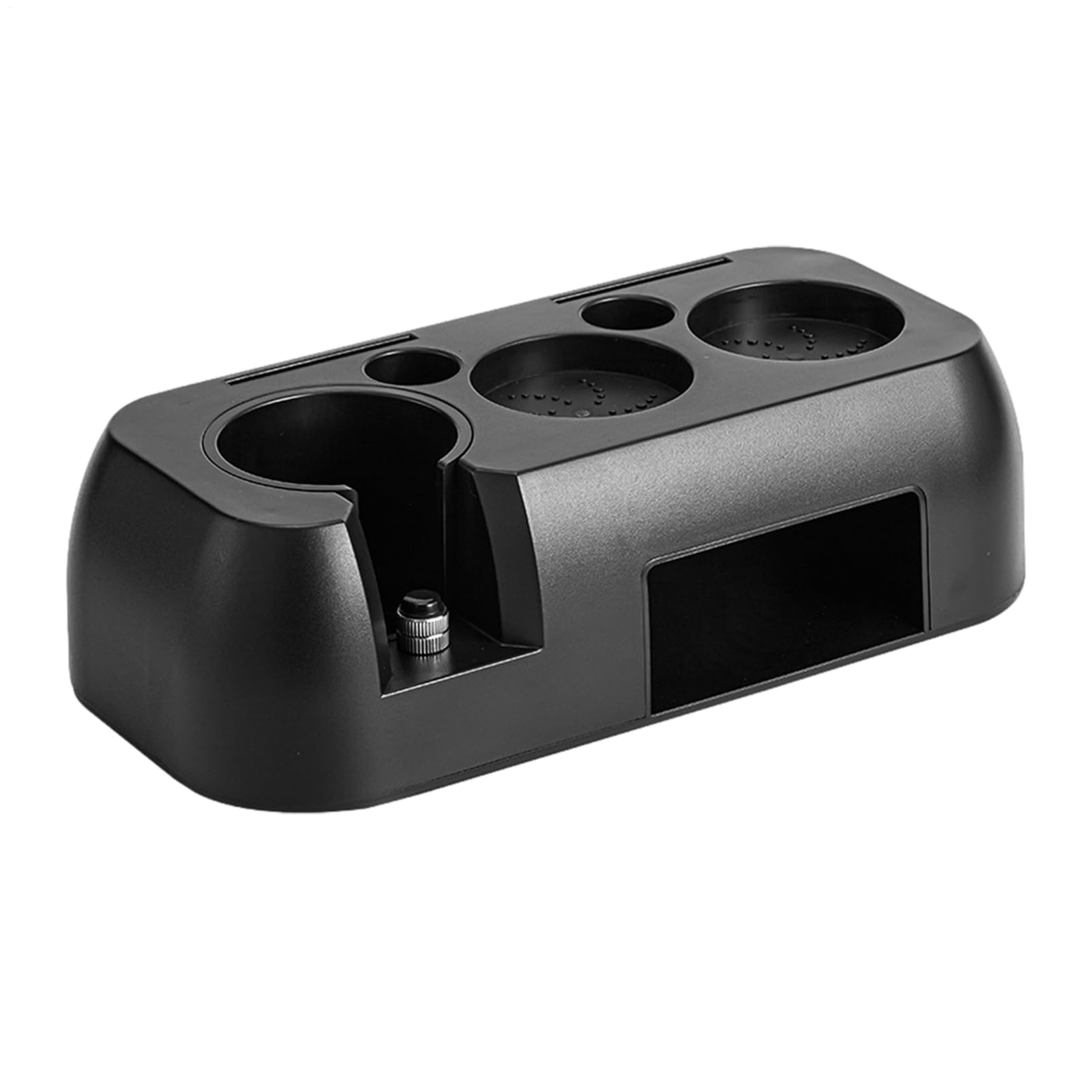 Support de tamper à café et boîte de frappe en bois avec base antidérapante pour expresso