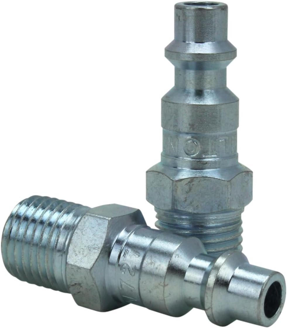 Milton S733 3/8" MNPT M Style Plug Pack of 2 Air Tool Fittings