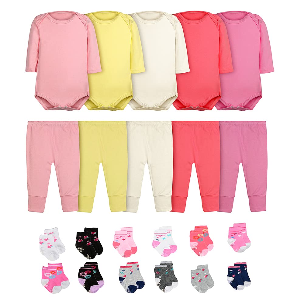 Body Bebê Calça Mijão e Meias Kit 22 Peças Manga Longa Feminino em promoção! Veja a oferta e mais achadinhos de Bebês 2 Hoje é o melhor dia para comprar Body Bebê Calça Mijão e Meias Kit 22 Peças Manga Longa Feminino com aquele preço maroto! Promoção! Aproveite a oferta! 2