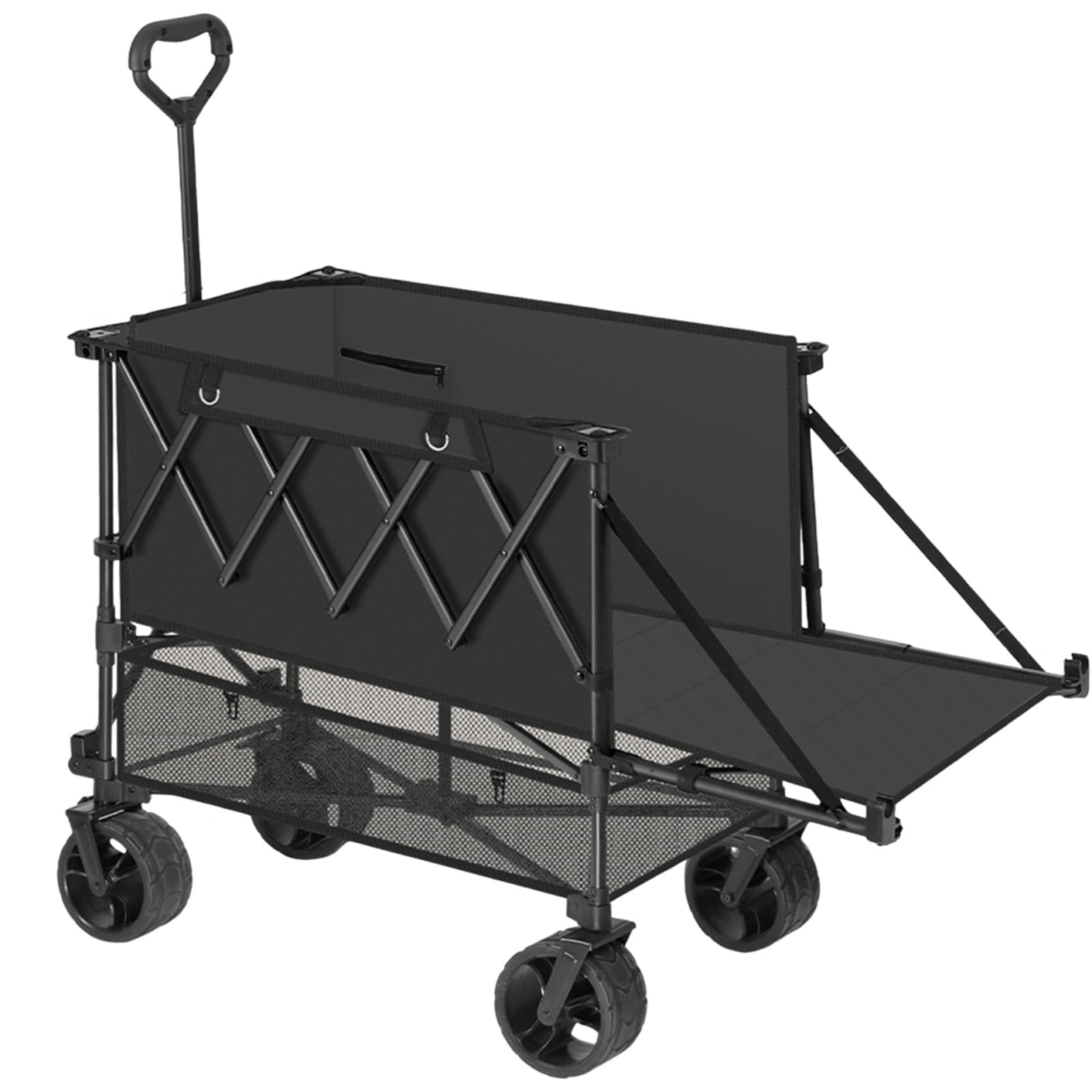 Carrello pieghevole AllTerrain da 400 l, resistente, con ruote per campeggio, shopping e avventure all'aria aperta, 137,2 cm