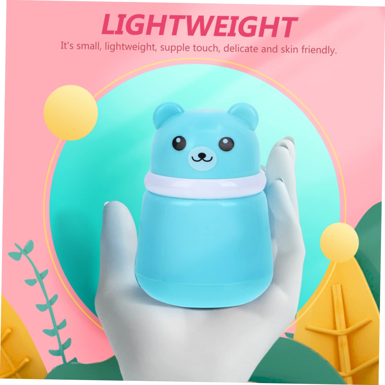 HAKIDZEL Talcum Powder Puff Box 2pcs Baby Non-Slip Lid for Boys and Girls and Adults