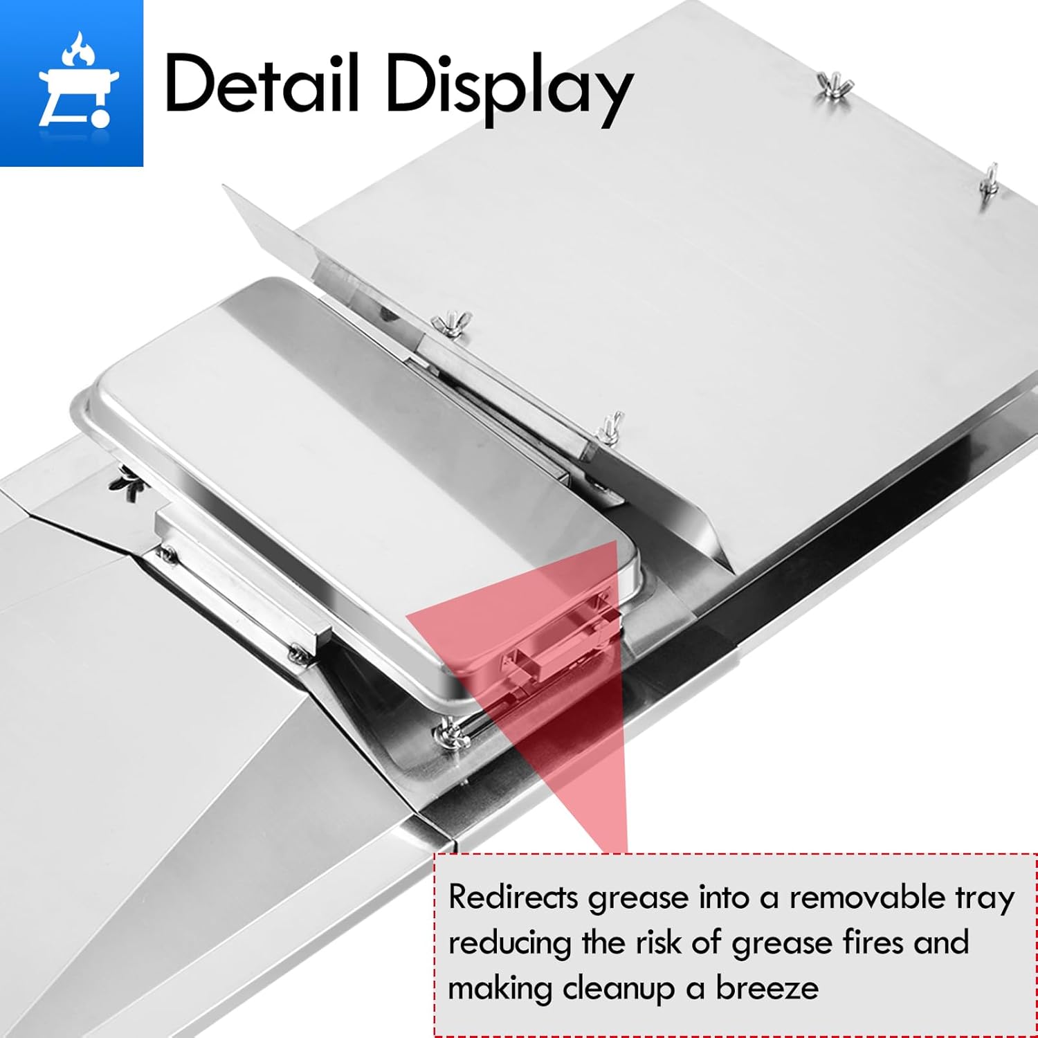 G651-1200-W1A 463235713 Grease Tray Replacement Parts for Charbroil Grill Drip Pan 463240115 463230515 463239915 463230513 463235815 Grease Tray with Catch Pan Drip Tray Gas Grill Parts