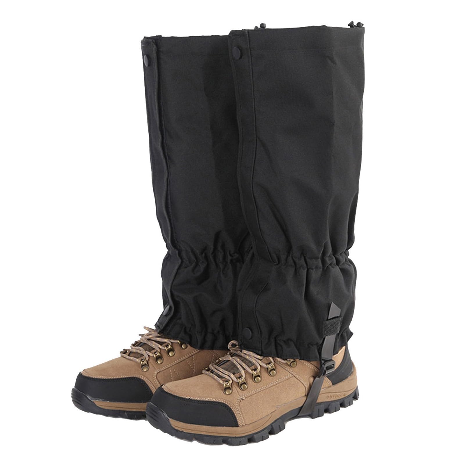 Polainas de Nieve, Cubierta Ajustable for piernas de Senderismo, for Senderismo en Barro,y Nieve, Caza, Escalada o esquí, Unisex(Black)