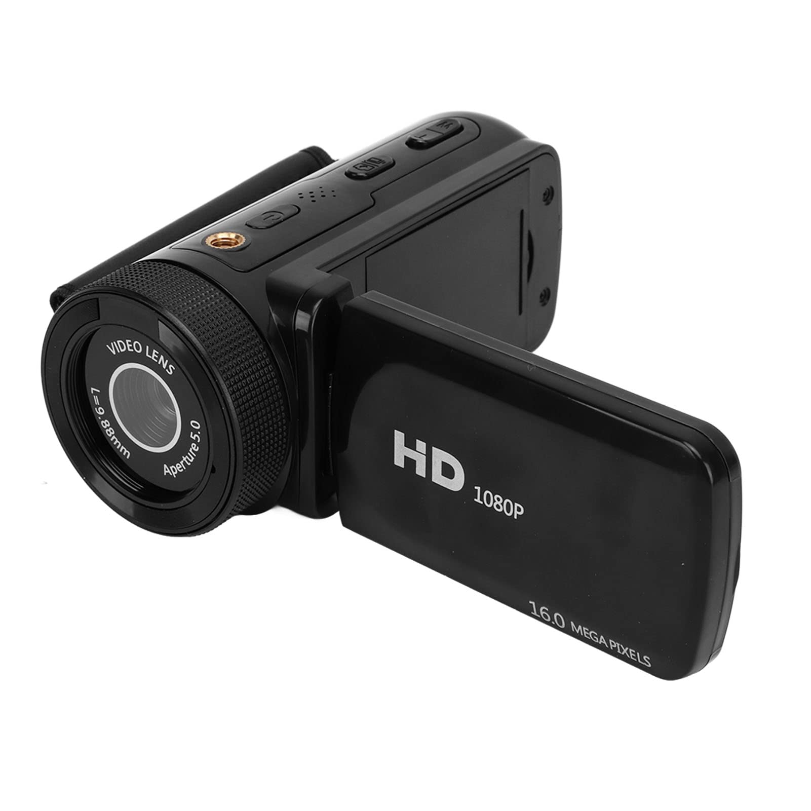 videocamera 4K 48MP YouTube Camera IR Visione Notturna 2.4 Pollici Touchscreen Ruotabile a 180° per Microfono, Paraluce, Obiettivo