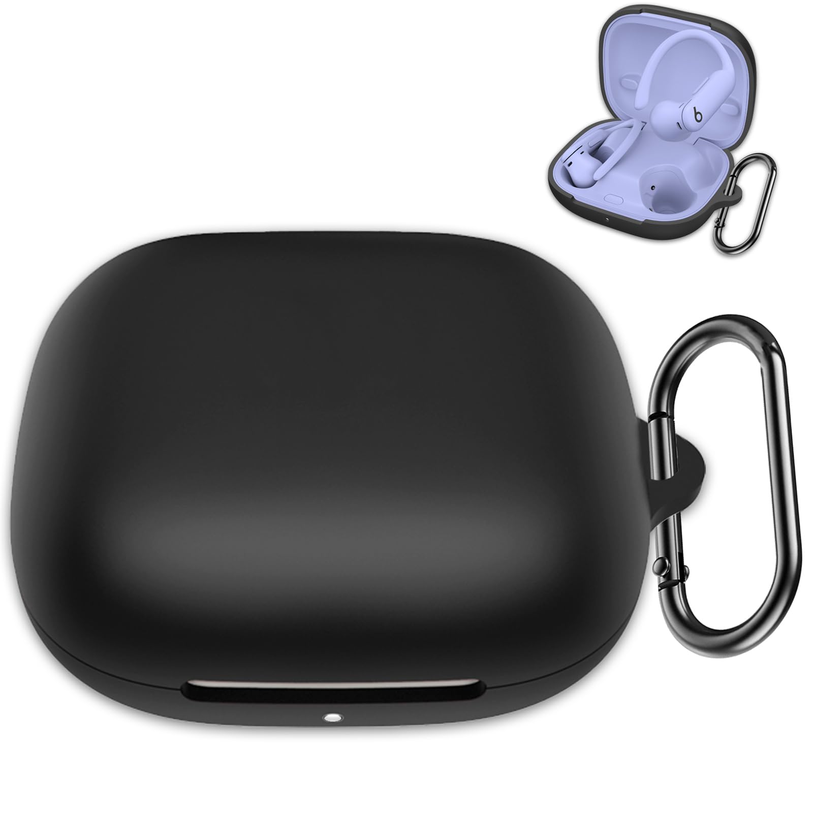 Compatible with Beats Powerbeats Pro 2 Case Cover, Soft Silicone Full Protective Cover with Keychain for Women Men Compatible with Beats Powerbeats