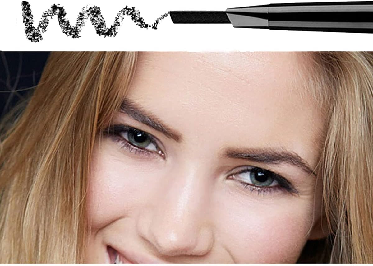 Magical Halo Eyebrow Pencil Black Waterproof Precision Brow Double Ended(Black #1)