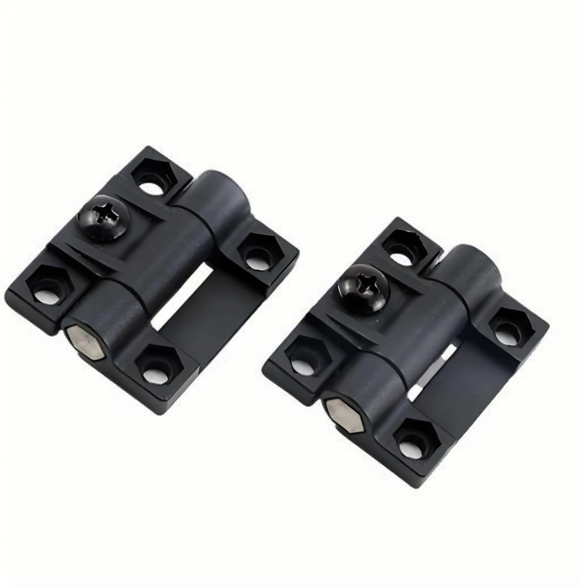 PWQBABJWL CL272 180 Degree Cabinet Door Adjustable Black Plastic Rubber Hinge Strip Folding Drop Flap 5Pcs