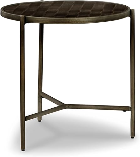 Signature Design by Ashley Doraley Urban - Mesa auxiliar color marrón oscuro y gris