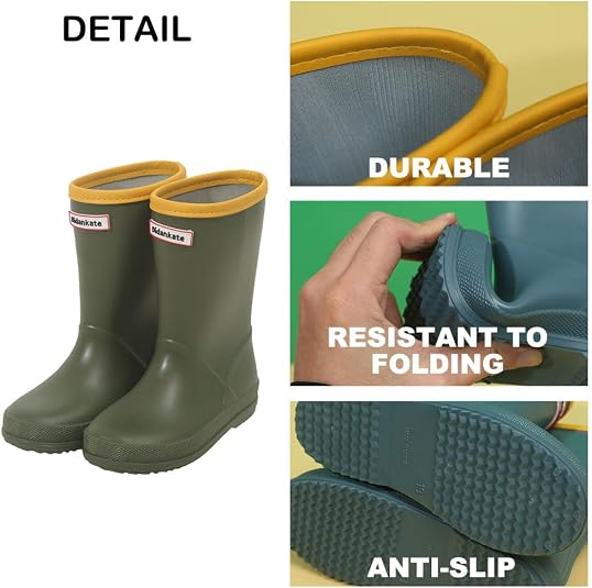 Bottes De Pluie Enfant Hixingo – Imperméables, Antidérapantes, Tailles 18-23, Fille Ou Garçon