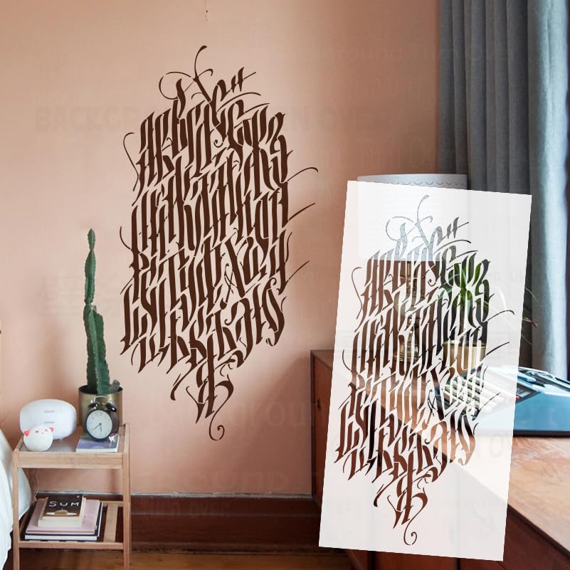 Pochoirs de calligraphie 100 cm de grande taille, des modèles durables pour vos meubles
