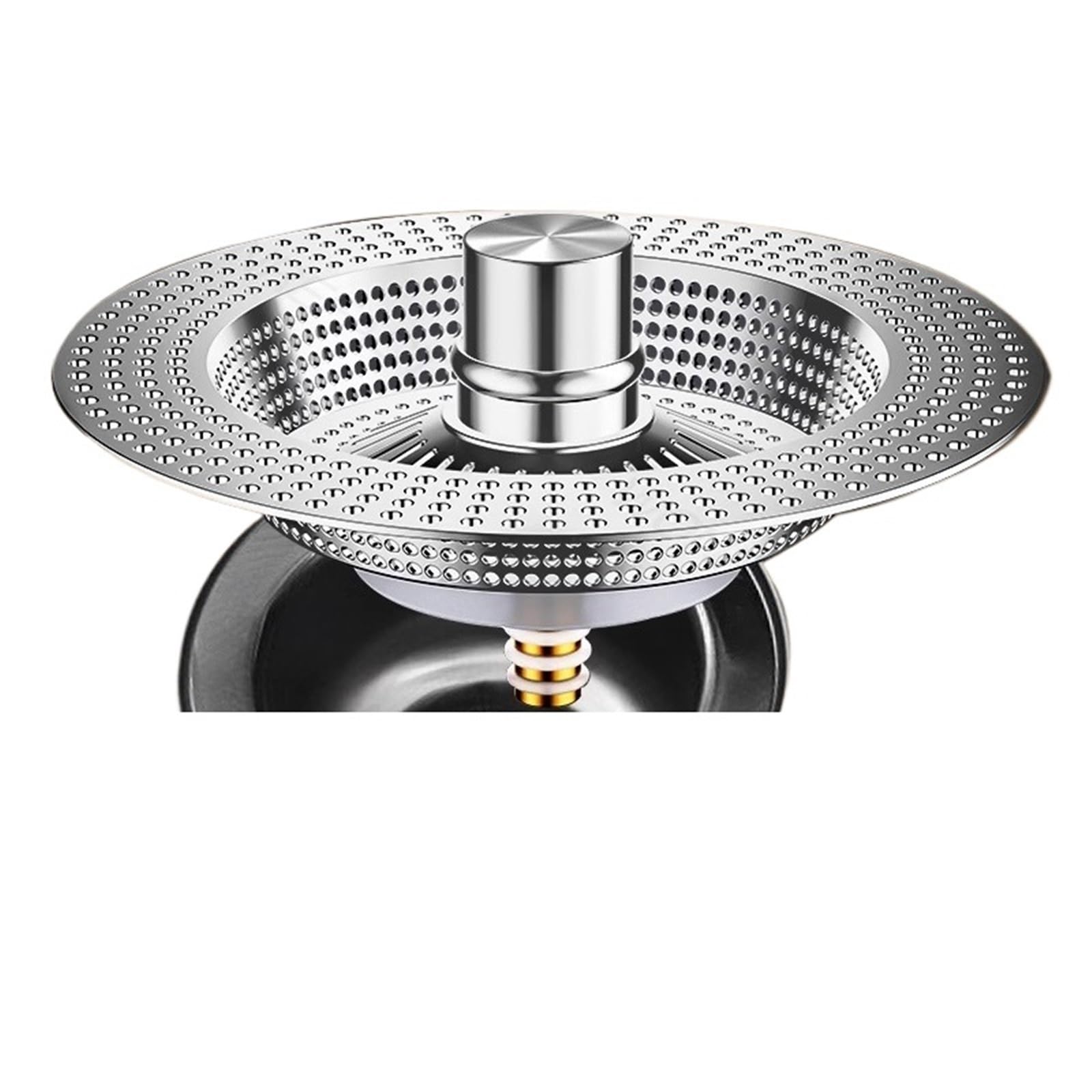 Sink Strainer Waste 2pcs 304 Stainless Steel Sink Drain Basket