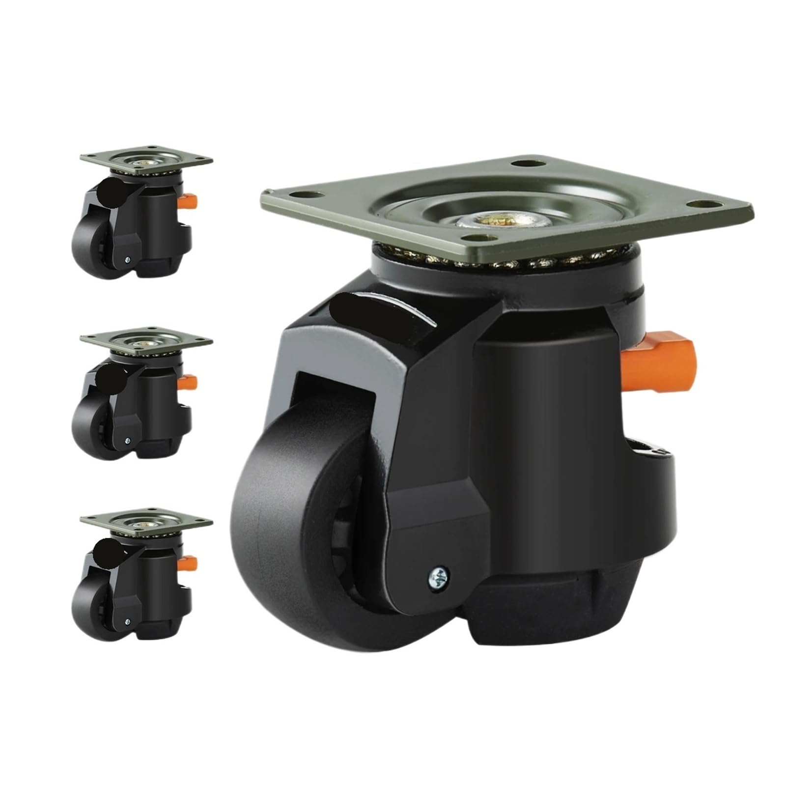 ITTRUH Leveling Casters Adjustable Retractable, 4Pcs Adjustable Swivel Caster Wheels 2.5 in Leveling Casters For Workbench