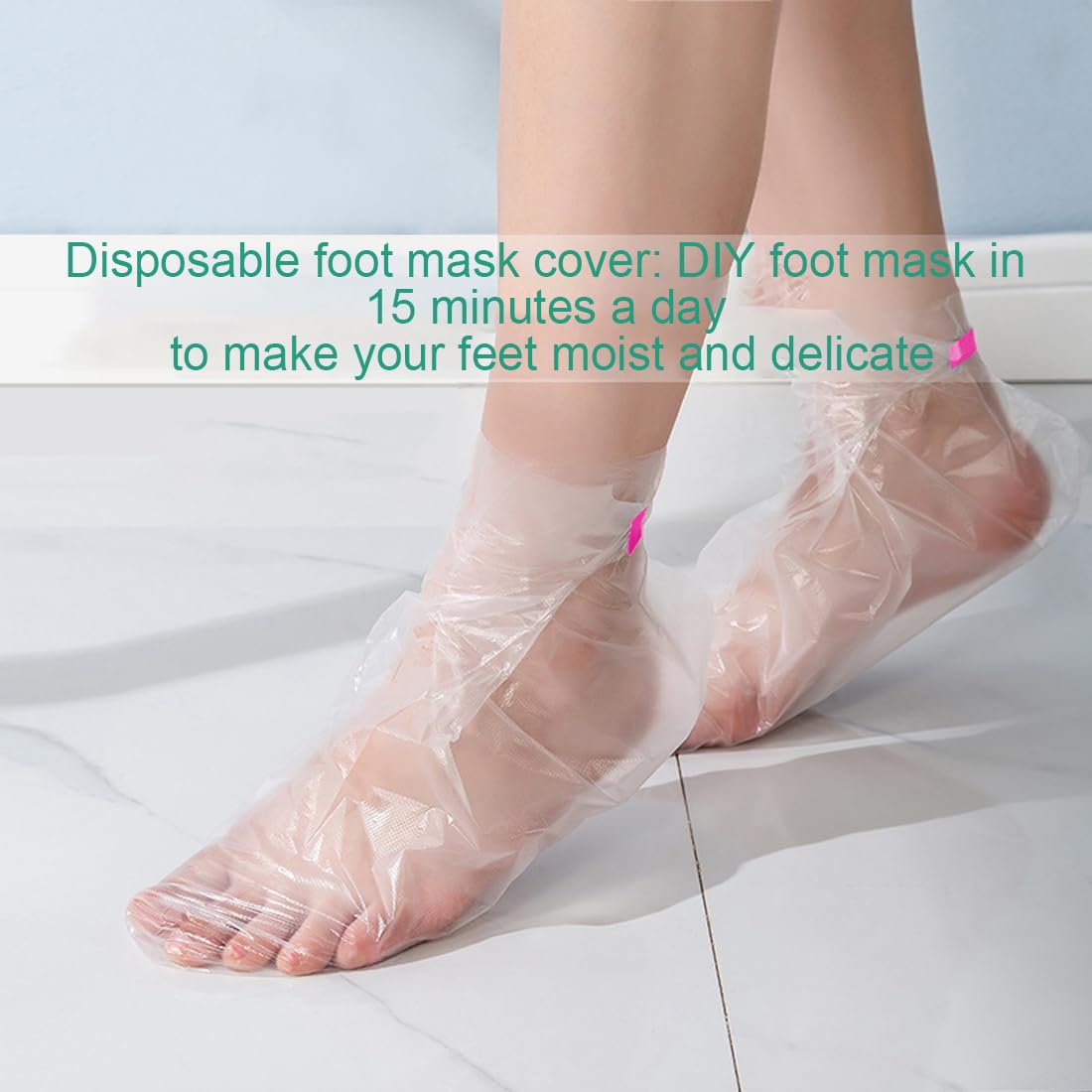 WeddHuis 80 pcs Funda desechable para pies bolsa para depilación en spa caliente bolsa para el cuidado de los pies