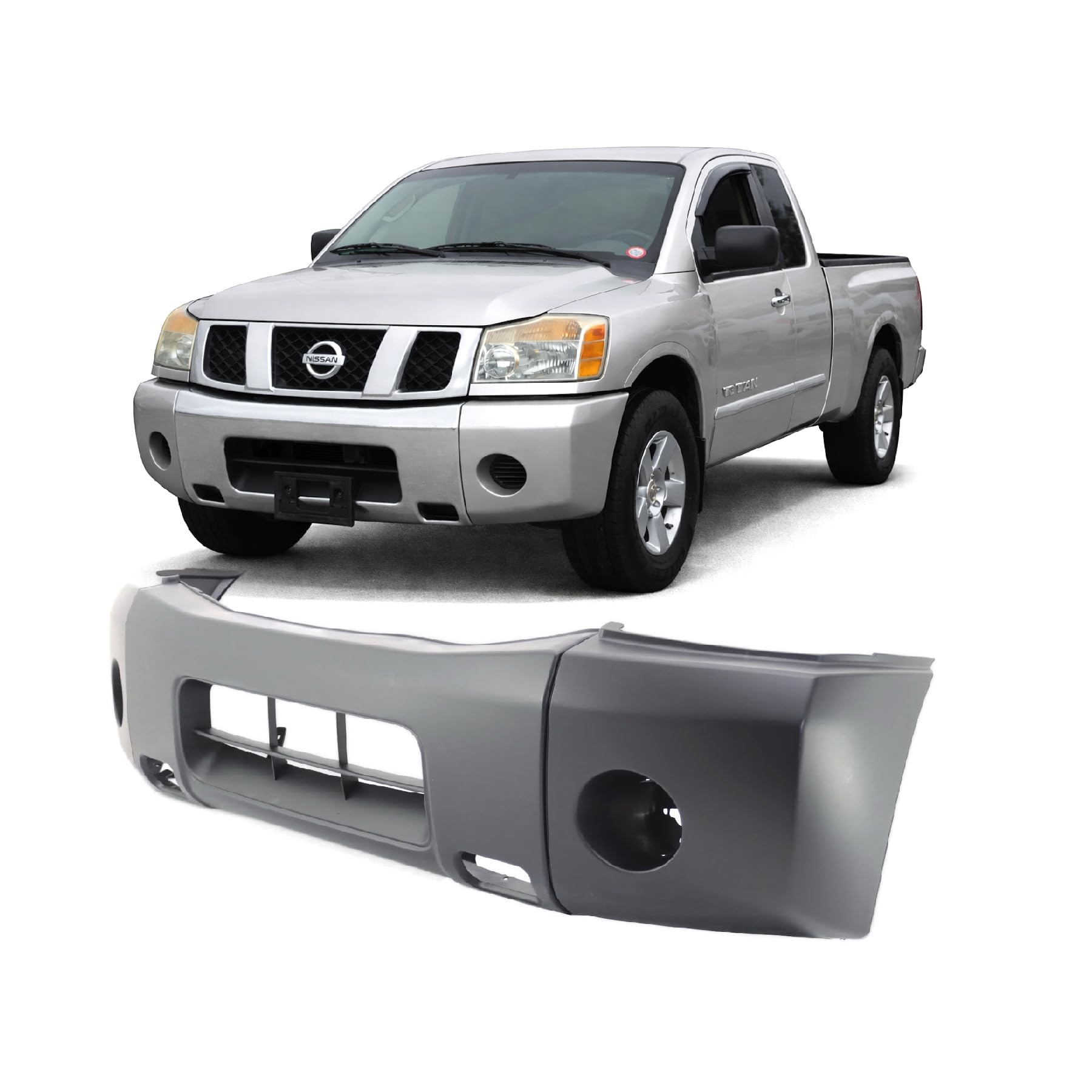 FitParts Compatible with Nissan Titan 2004–2014 Front Bumper Cover