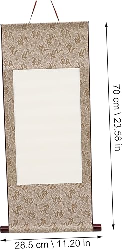 Miniatura 7 de COHEALI 2 piezas de mini pergamino en blanco para colgar en la pared, caligrafía en blanco, pergamino de arte chino largo en blanco para escribir