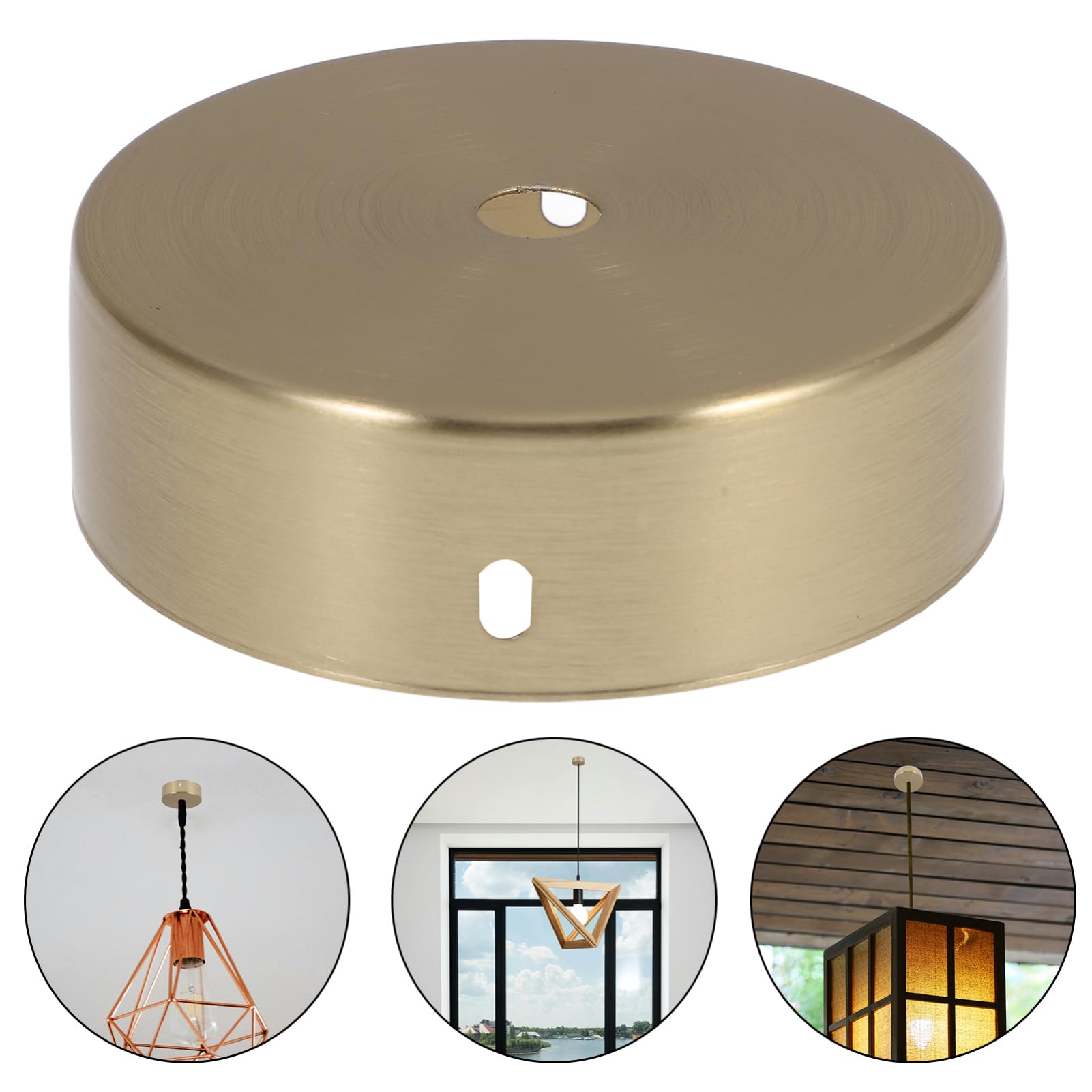 AUTSUPPL 1 Set Ceiling Plate Table Lamp Bases Table Light Stand Base Bedside Lamp Light Round Base Lamp Display Stand Round Table Lamp Stand Desk Lamp Stand Display Lamp Base Golden Iron