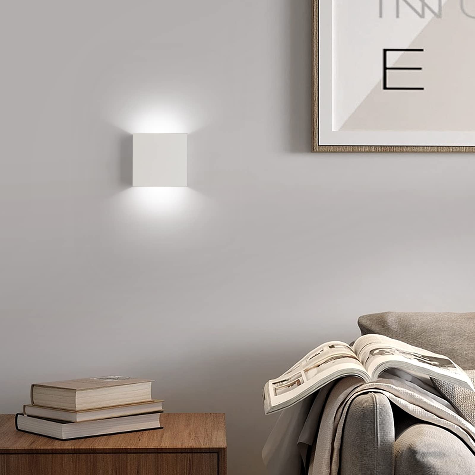 Applique Da Parete LED FUPE 12W - 2 Pezzi, Luce Bianca Neutra, 1200LM, Per Interni Moderni - Foto 3